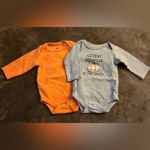 Fall lone sleeve onesies.